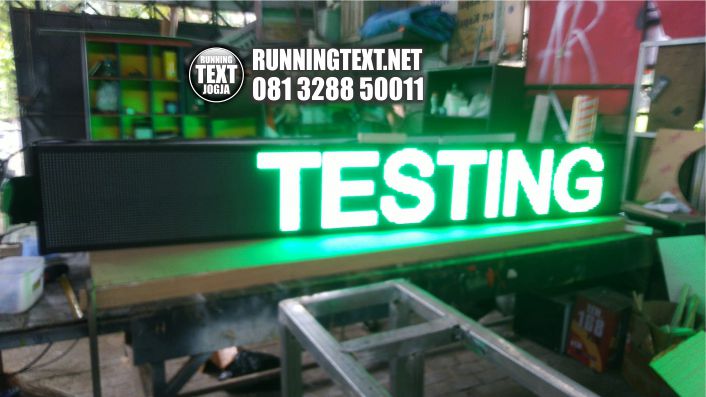 cara penggantian running text jogja