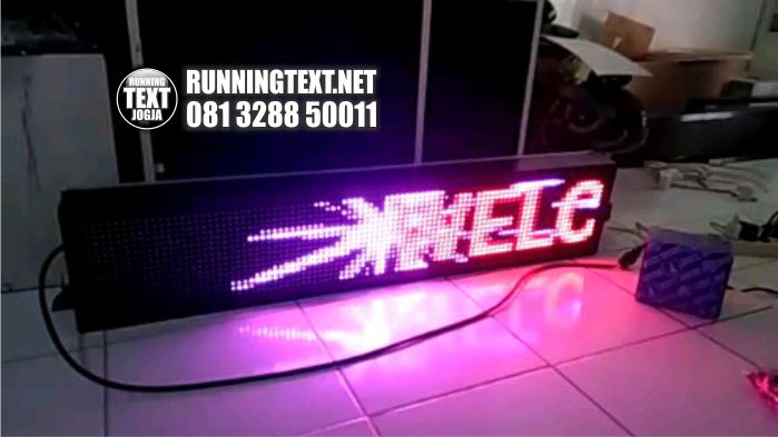 pembuatan running text warna jogja