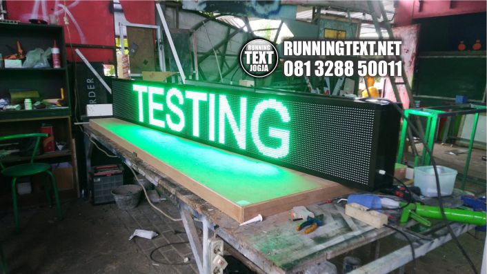 running text hijau jogja